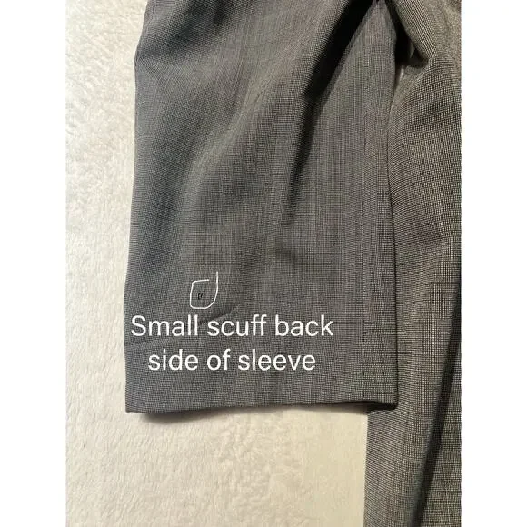 Vintage Burberry Mens 46L Gray Nailhead Double Breasted Designer Power Blazer - Picture 14 of 14